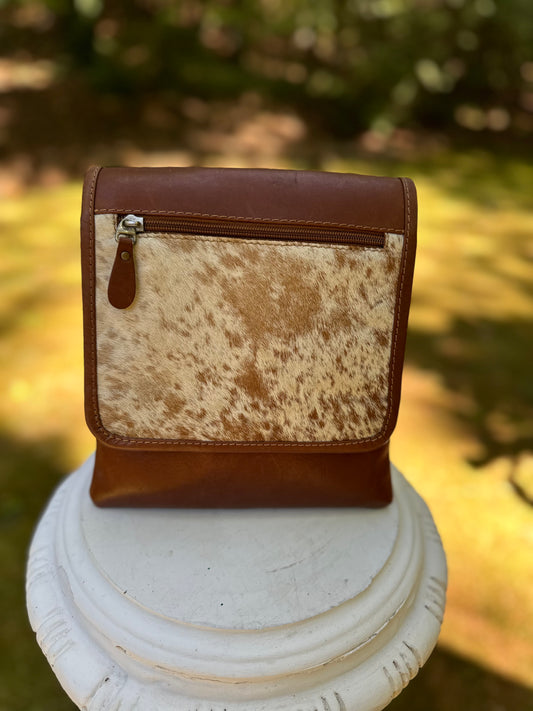 COWHIDE MESSENGER BAG