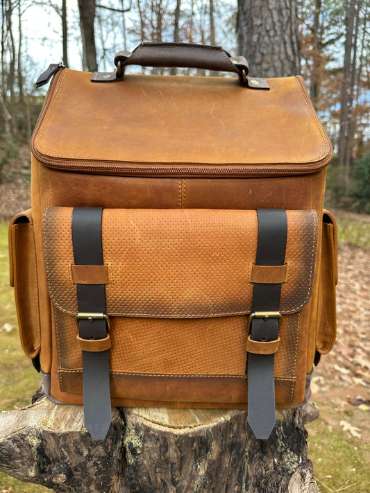 ISAAC GRASO LEATHER BACKPACK